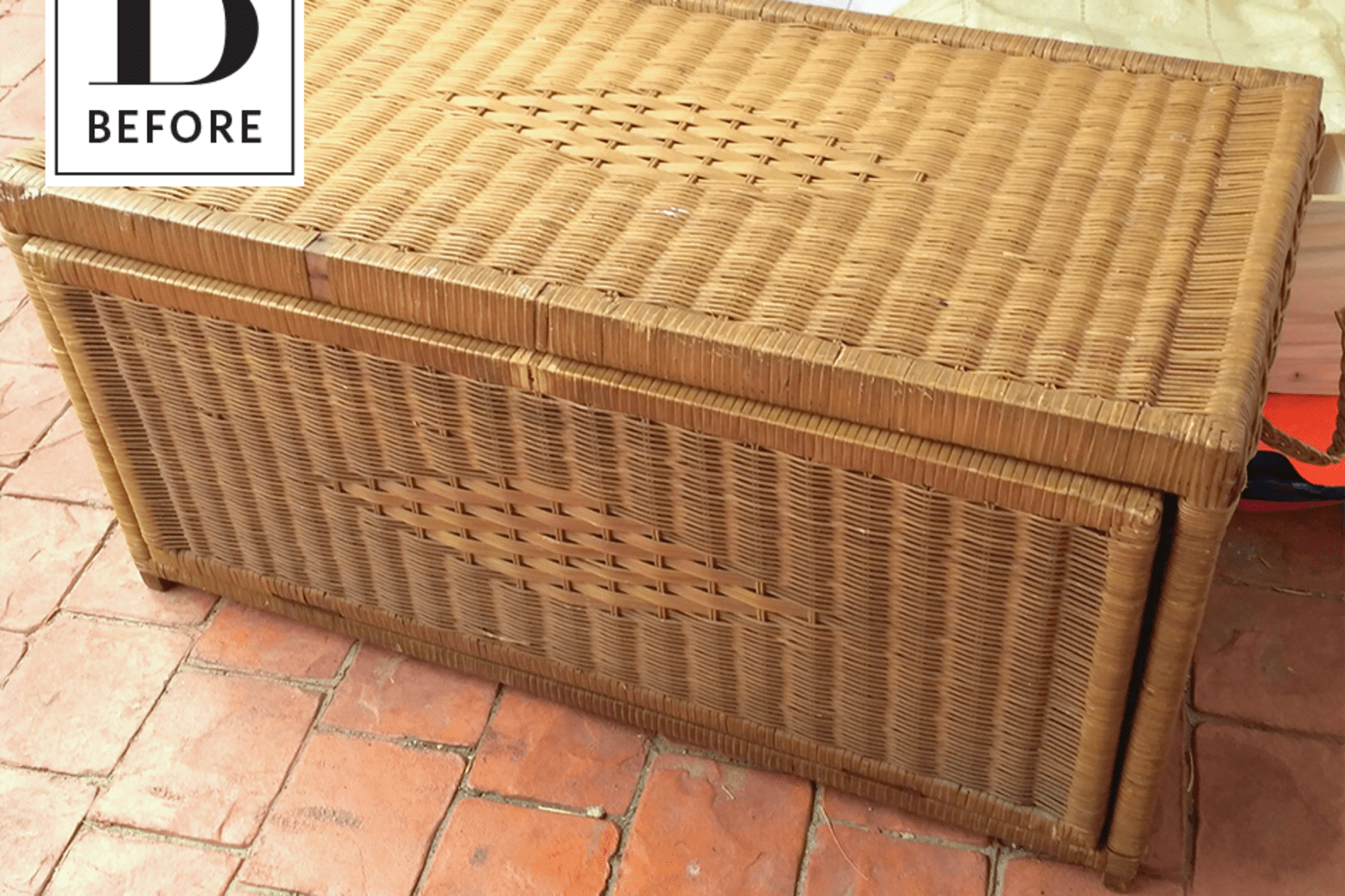Wicker basket litter box top