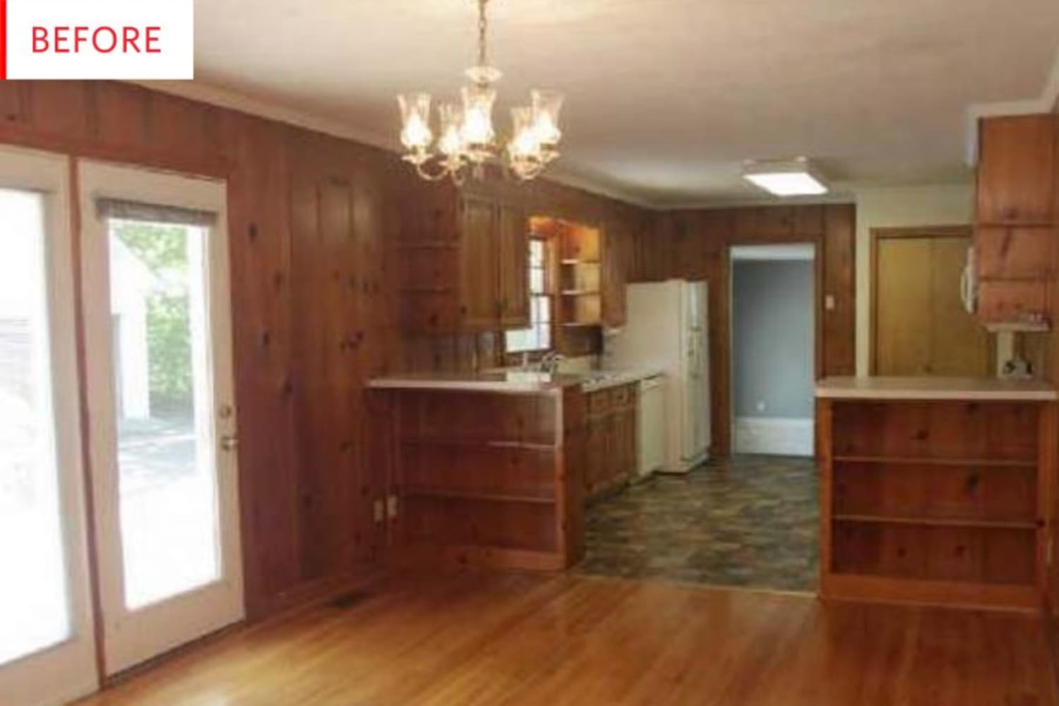 Before and After: See How Paint Takes This Wood Paneling Nightmare to a DIY Dream