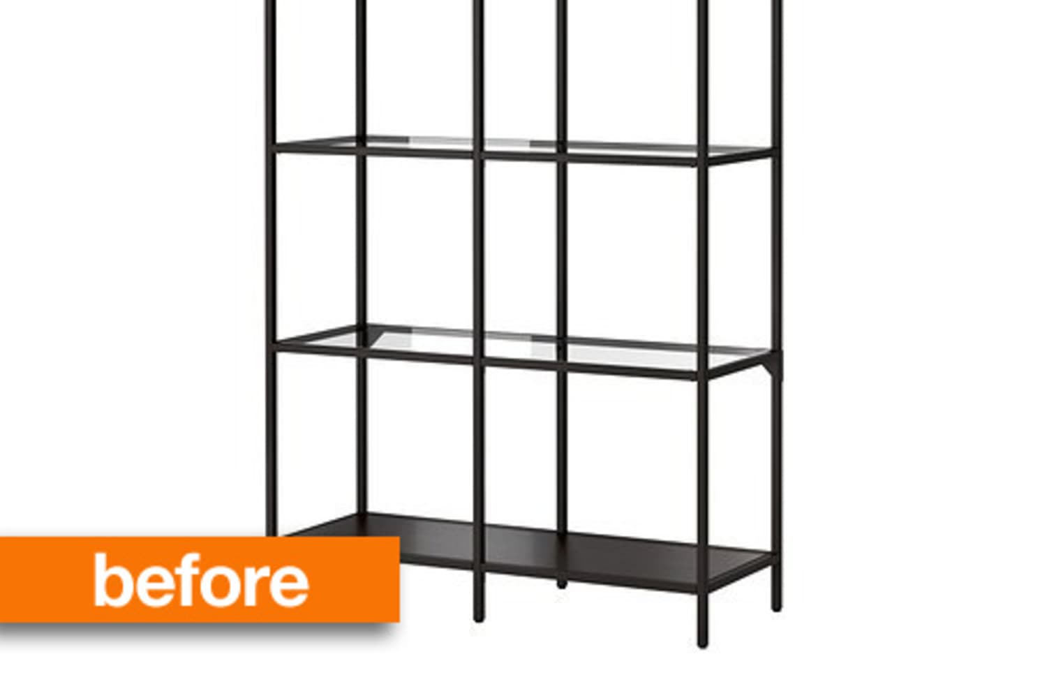 Ikea black outlet metal bookshelf