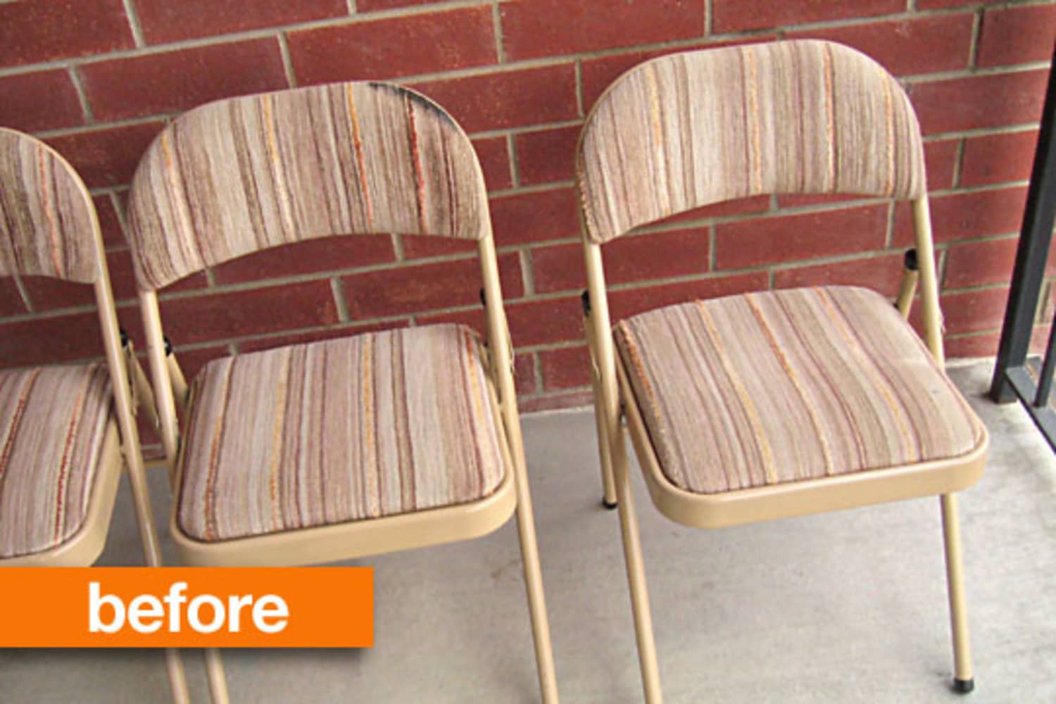 Before After Maysem s Reupholstered Folding Chairs Apartment