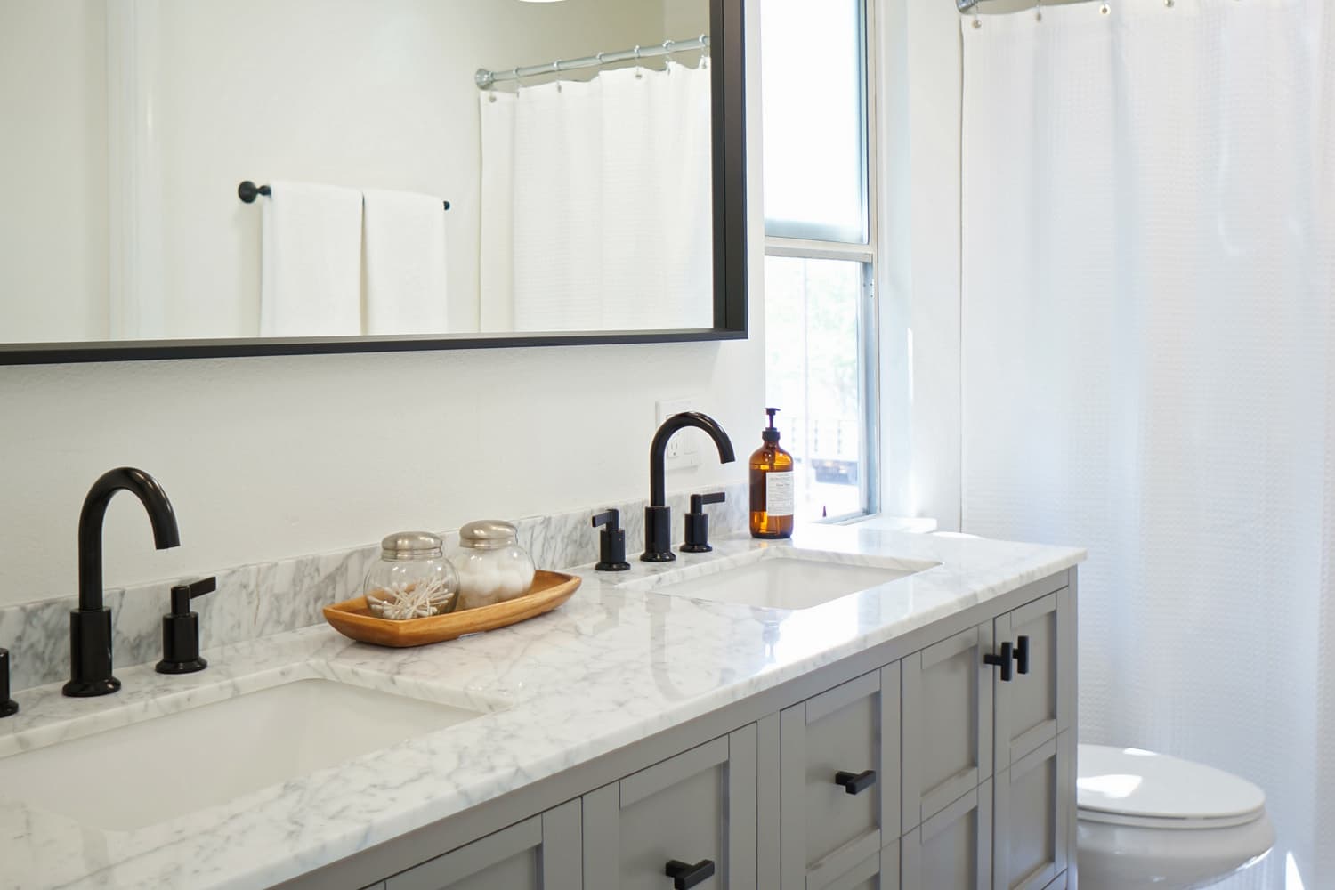 Master bathroom store vanities double sink