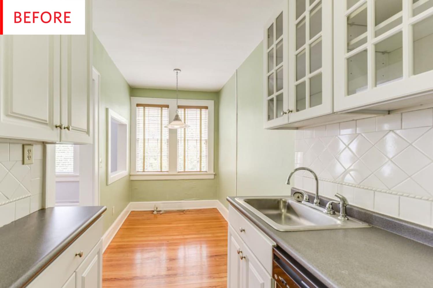 Breakfast Nook Makeover with Picture Molding - Before After | The Kitchn