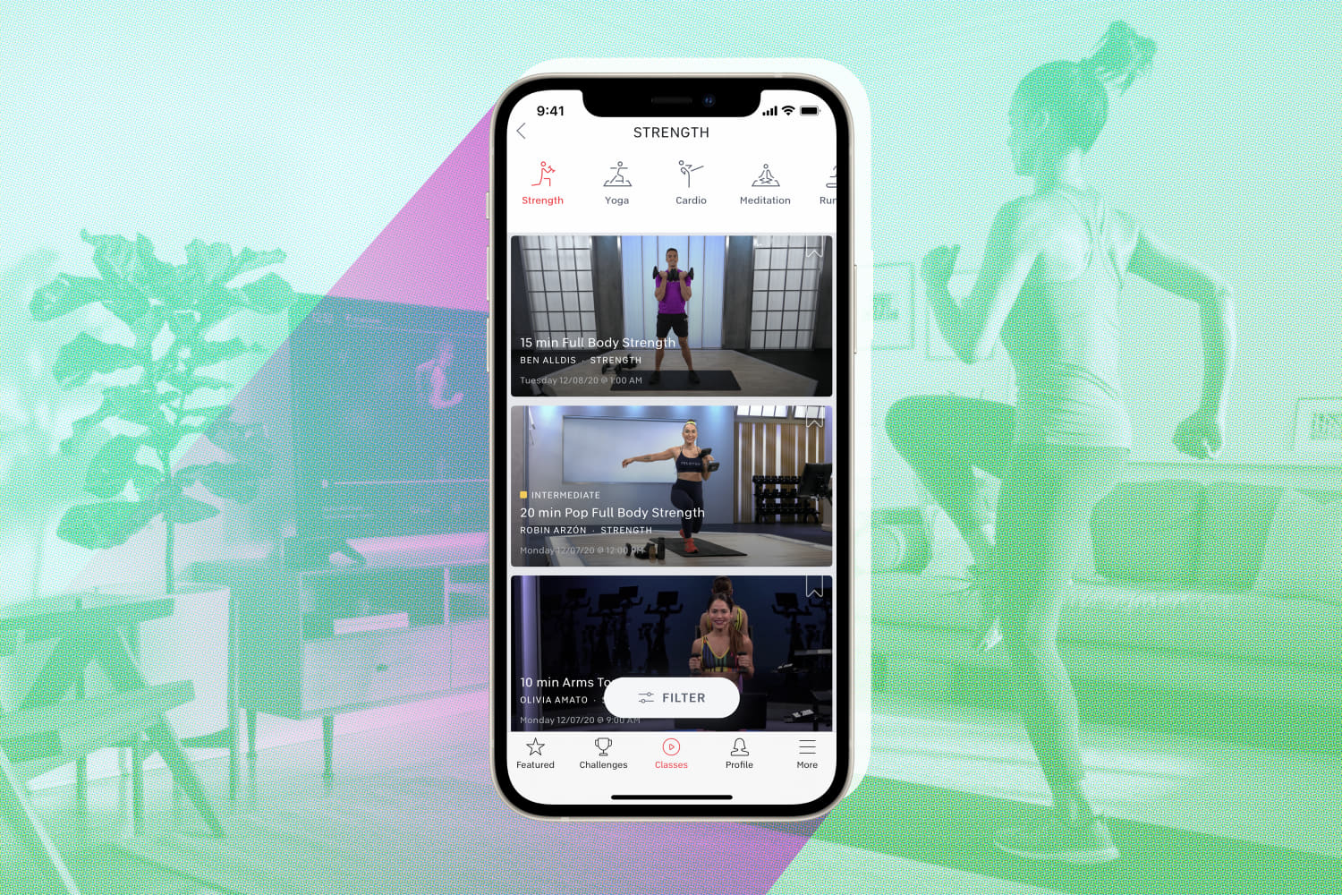 Workouts on peloton app sale