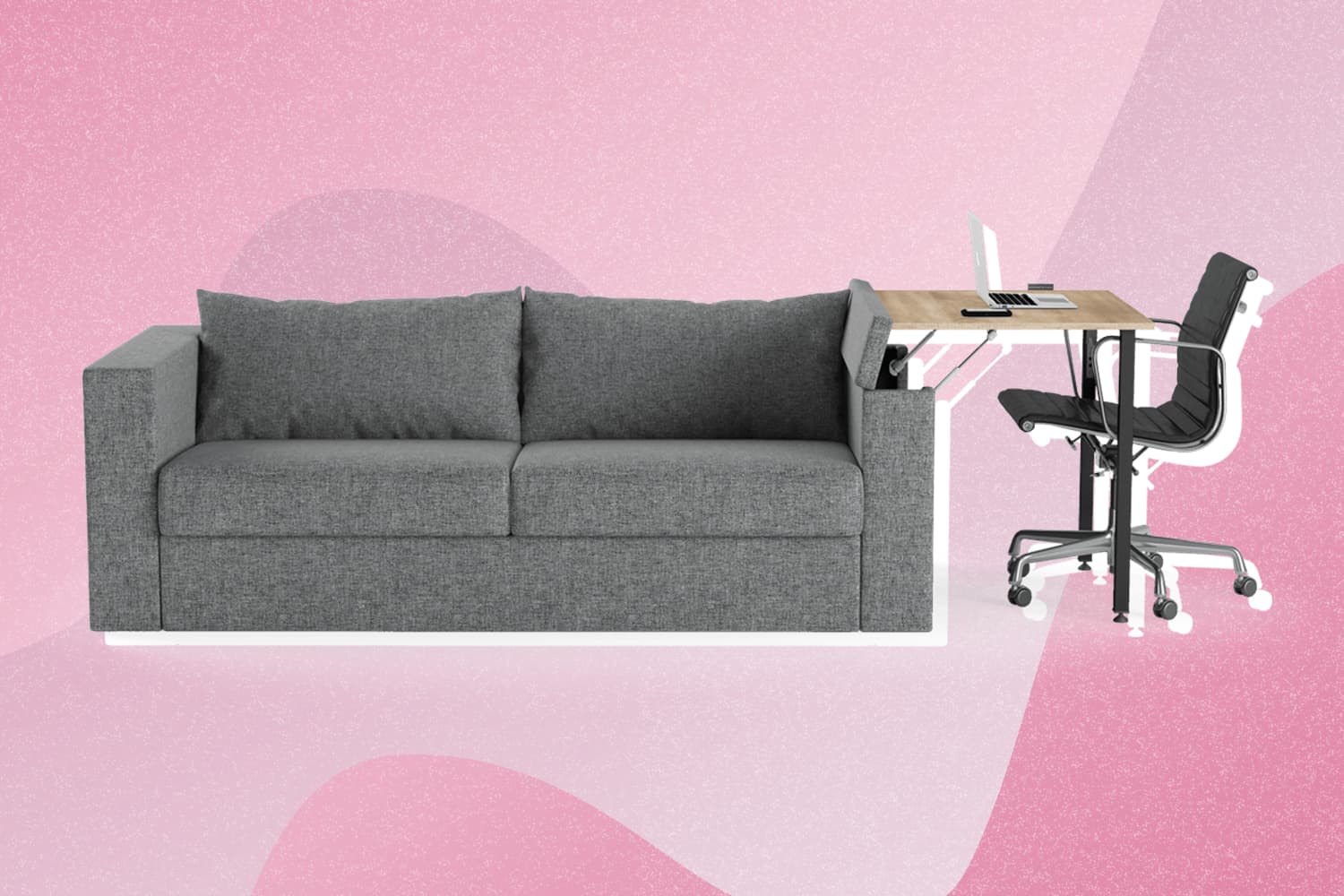 Elephant in a Box Dynamic Sofa and Armrest with Desk Apartment Therapy