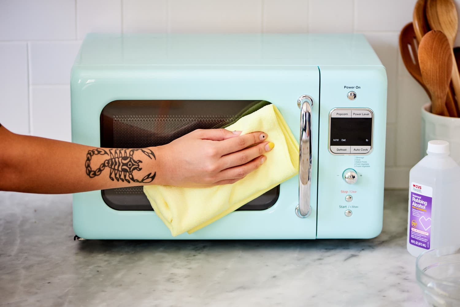 Sanitize microwave outlet