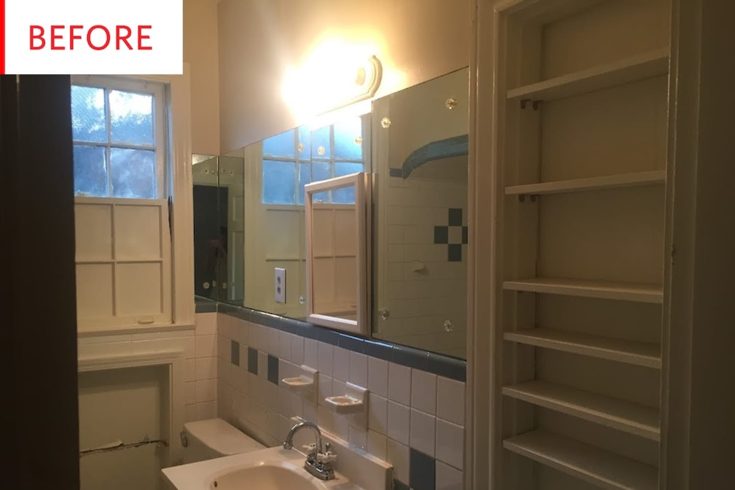 Before and After A TileHeavy Bathroom Is Transformed from Mismatched to Classic Apartment