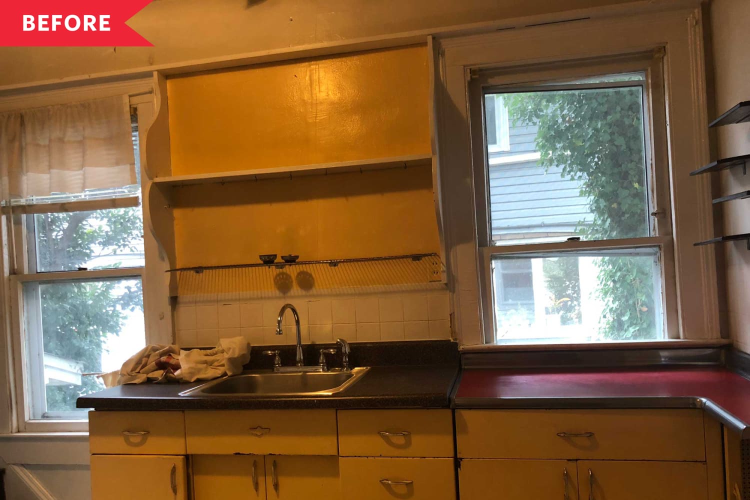 Dark and Creepy Kitchen Makeover - Trendy Peas | The Kitchn