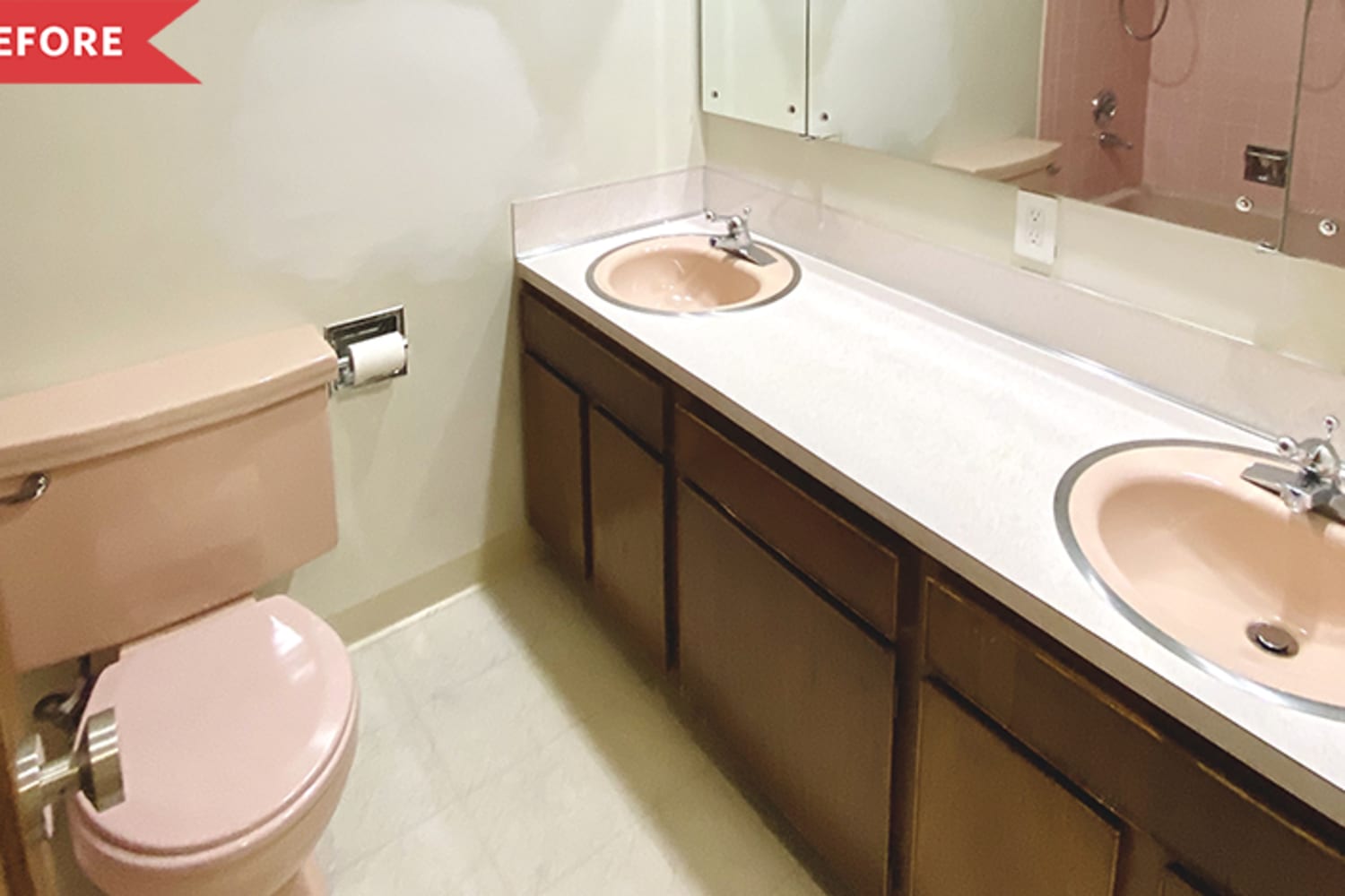 Vintage Pink Tile Bathroom Refresh Apartment Therapy