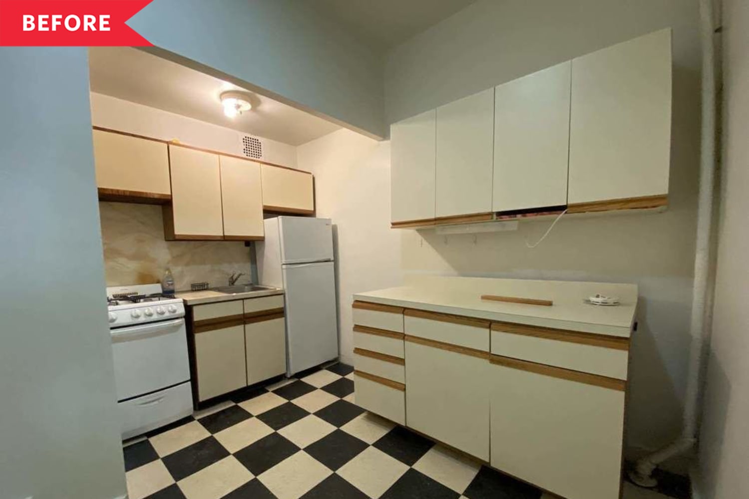 Cheap Rental Kitchen Makeover - Flooring Idea | The Kitchn