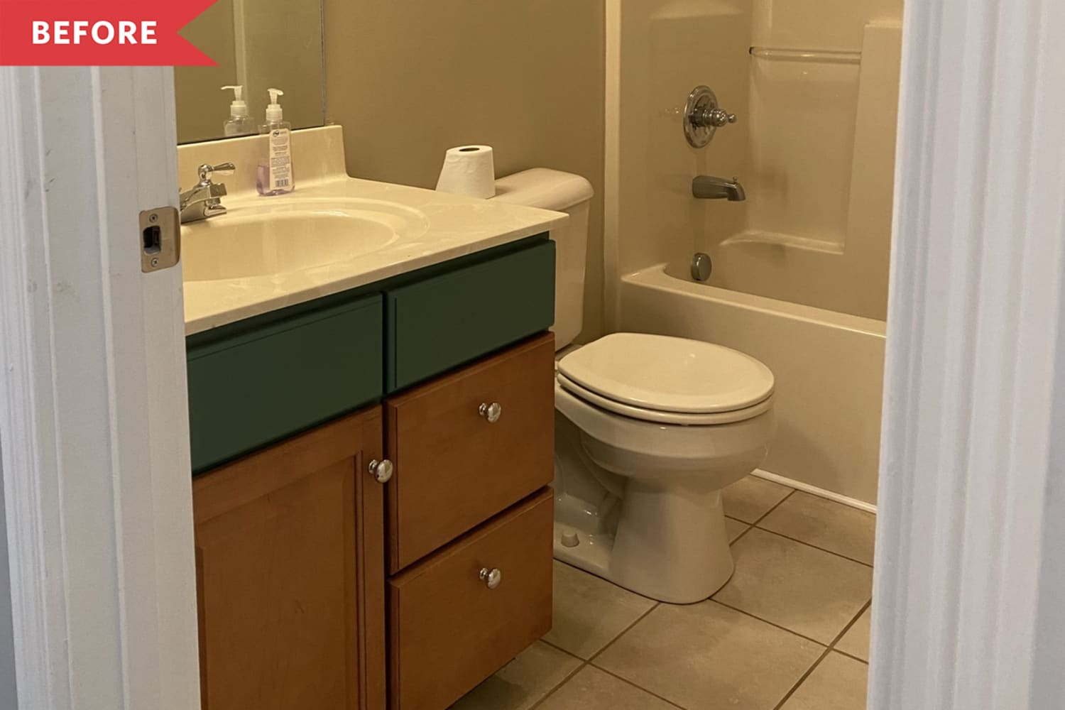 White and Gray Bathroom Redo Before and After Photos Apartment Therapy