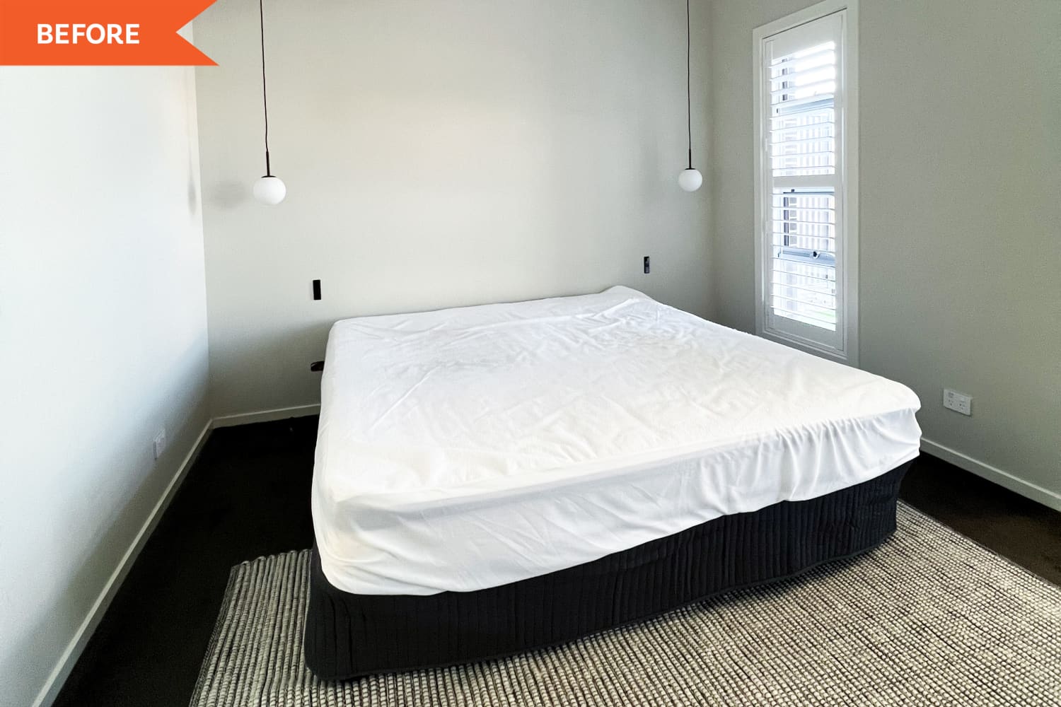 Gallery Detail: Black Accent Wall Bedroom Redo Before And After Photos