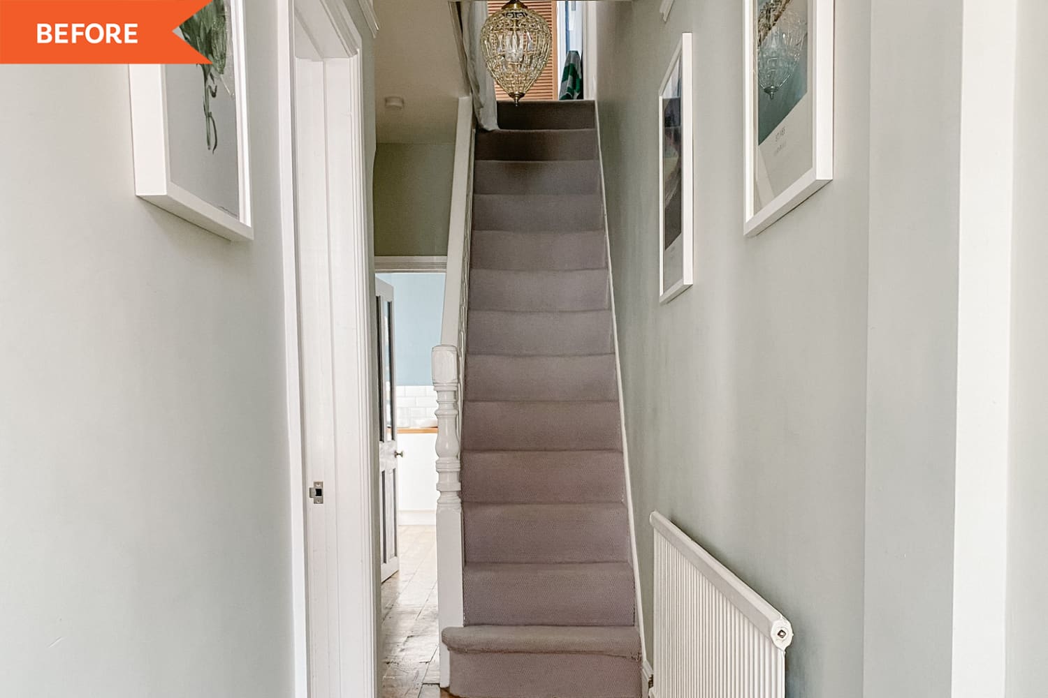 Pink and White Painted Entryway Redo - Before and After Photos ...
