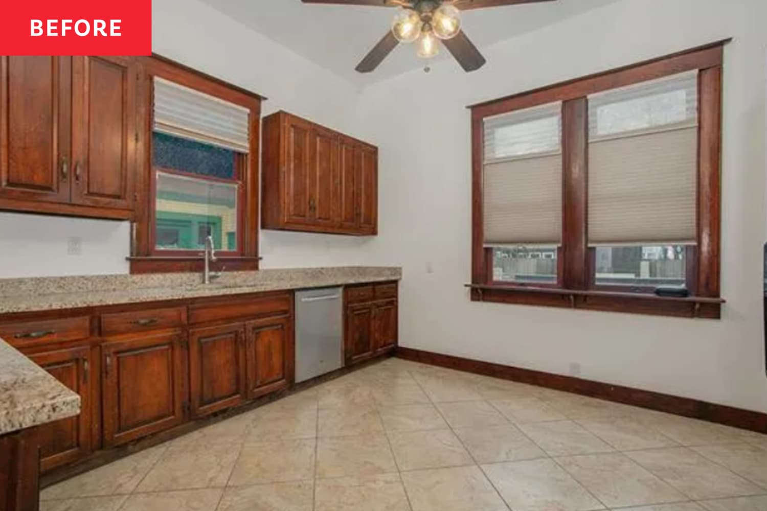 Green & White ‘80s Kitchen Makeover: Before & After Photos