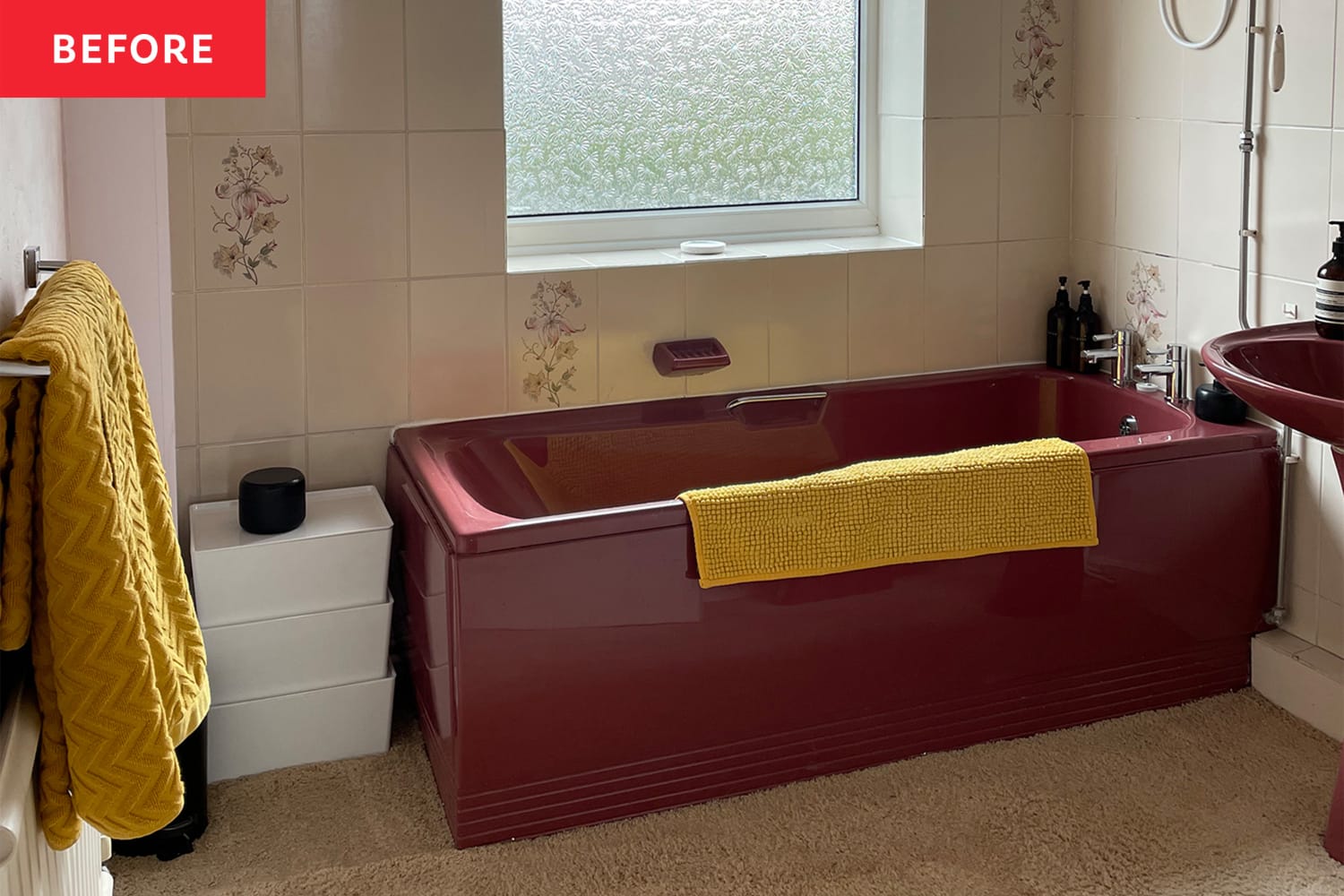 This 1970s Bathroom Redo Features Bold Floor Tile | Apartment Therapy