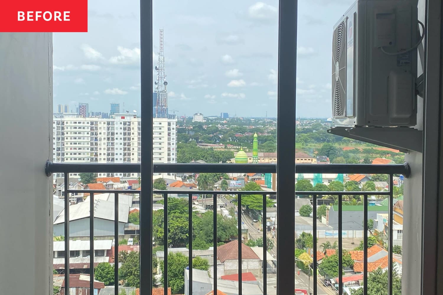 See this sparse balcony become a cozy spot for a cup of coffee thanks