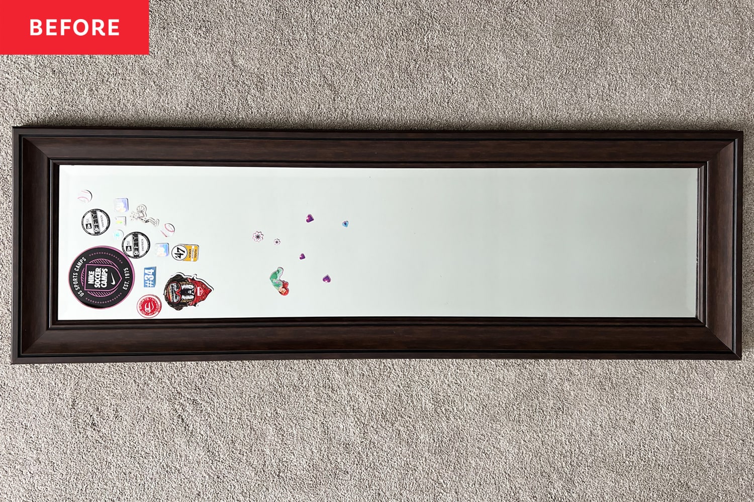 See a “Blah” Brown Mirror Become a Statement Piece for 