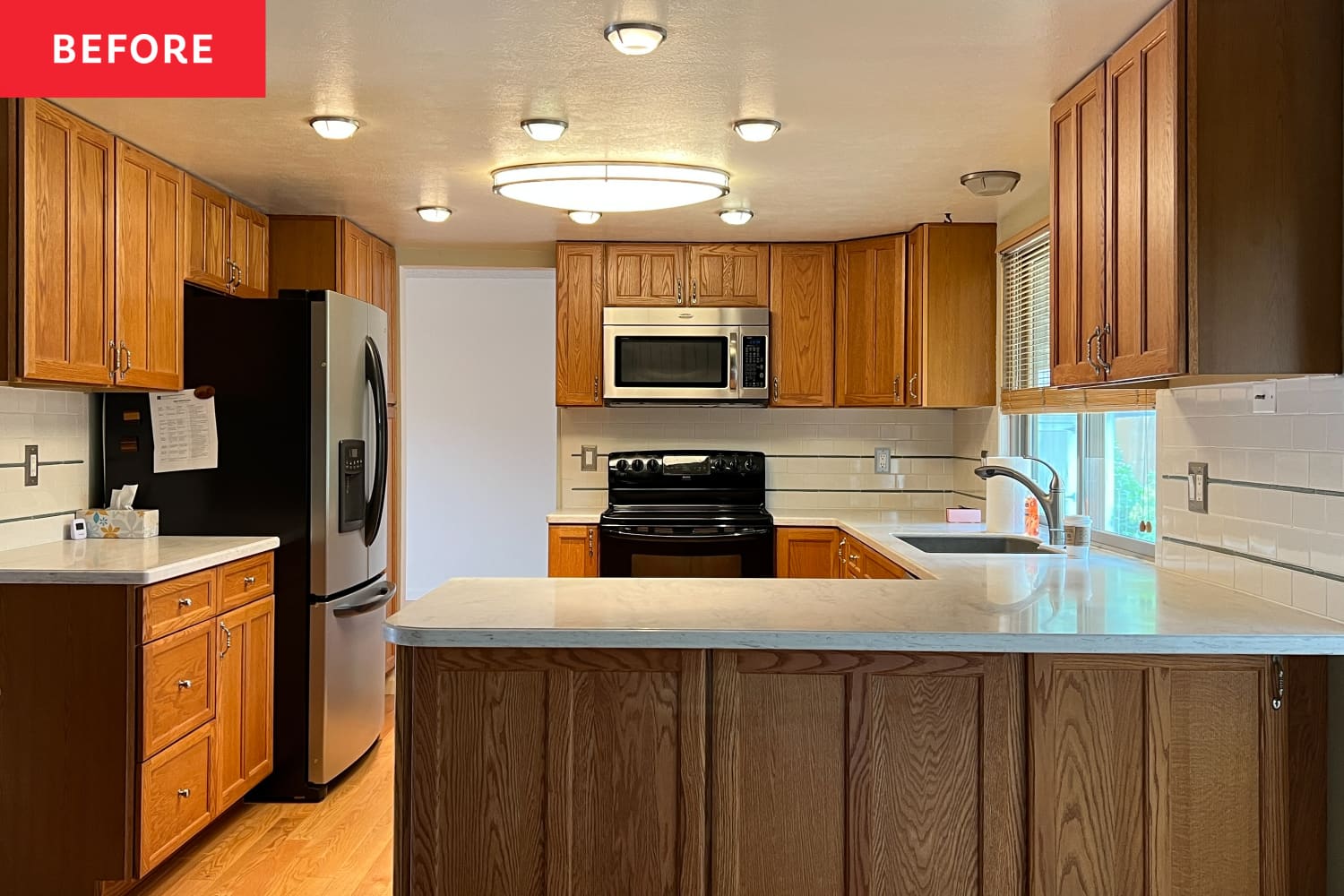Before & After: A “Cramped” Dated Kitchen Completely Transforms with This Gorgeous Mega Island