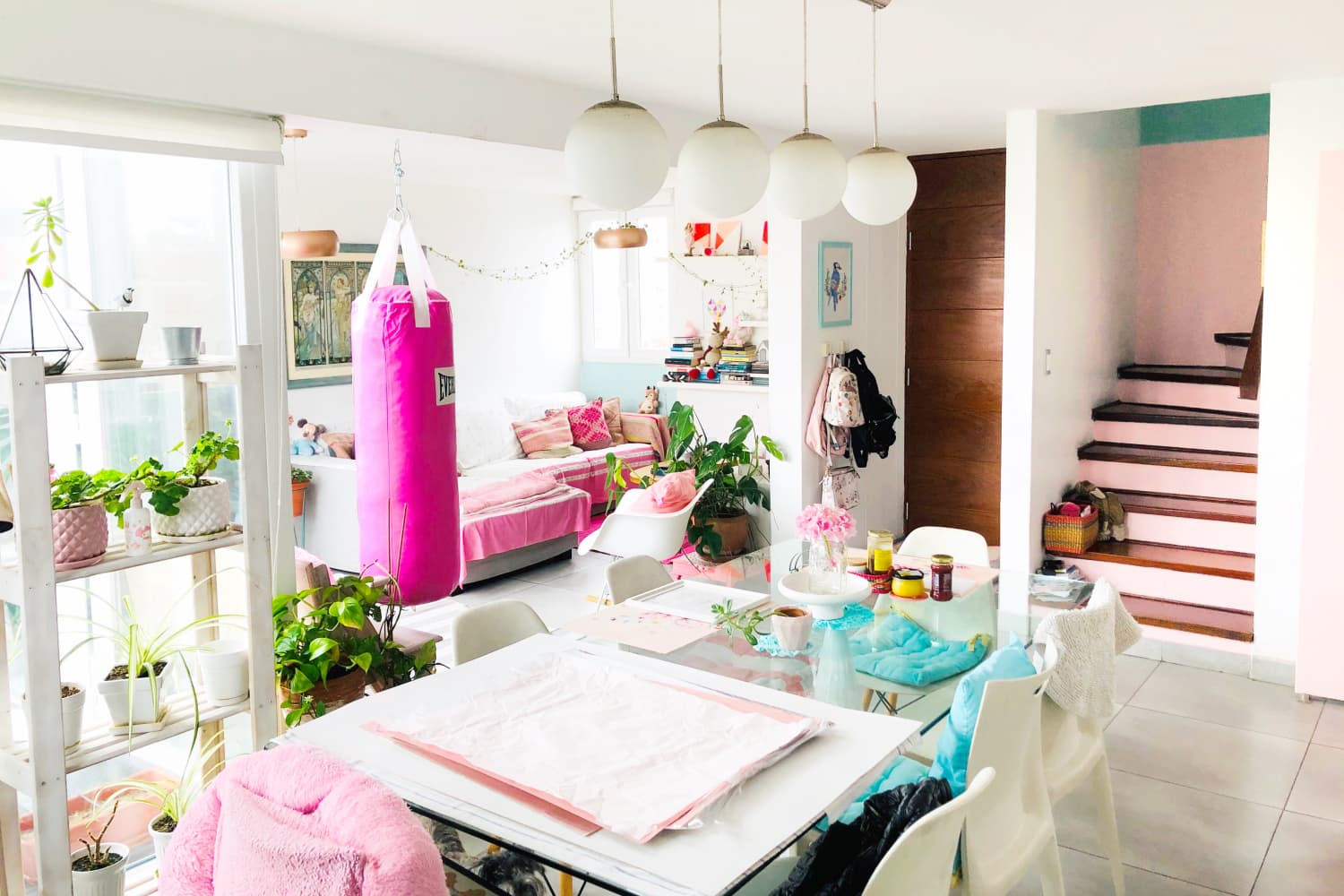 Small Pink Peru Apartment Renovation Photos | Apartment Therapy