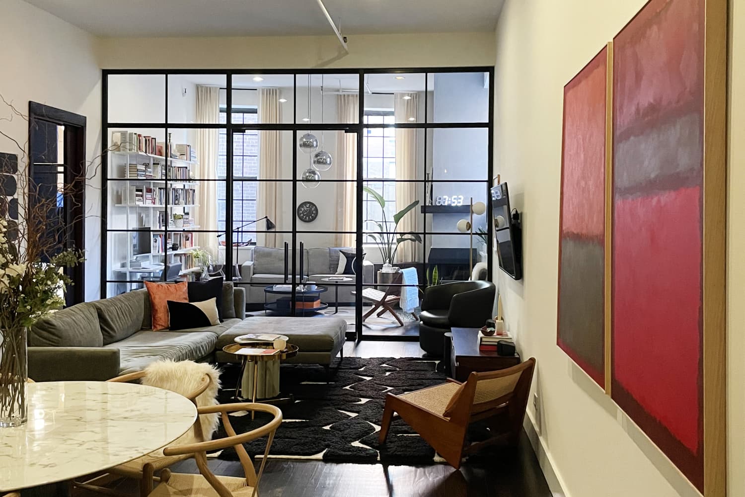 A Modern NYC Loft Is Accented By Textures and Art | Apartment Therapy