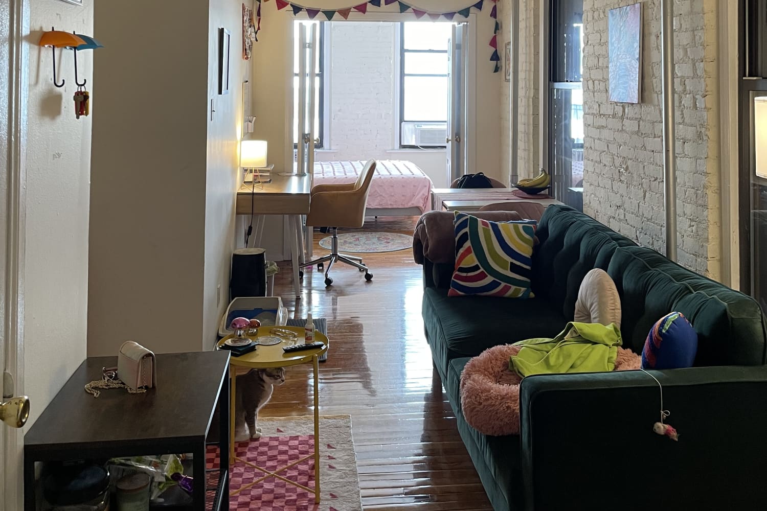 Small, Narrow New York Apartment Turned Quirky, Colorful Home ...