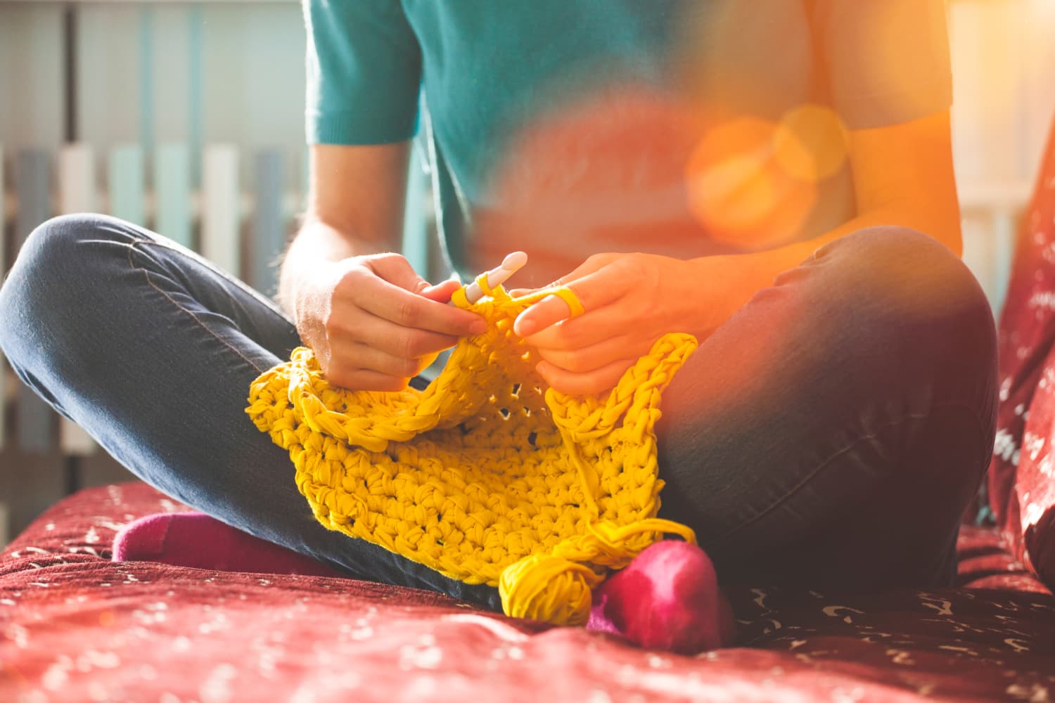 This Embroidered IKEA Table DIY Looks Amazing