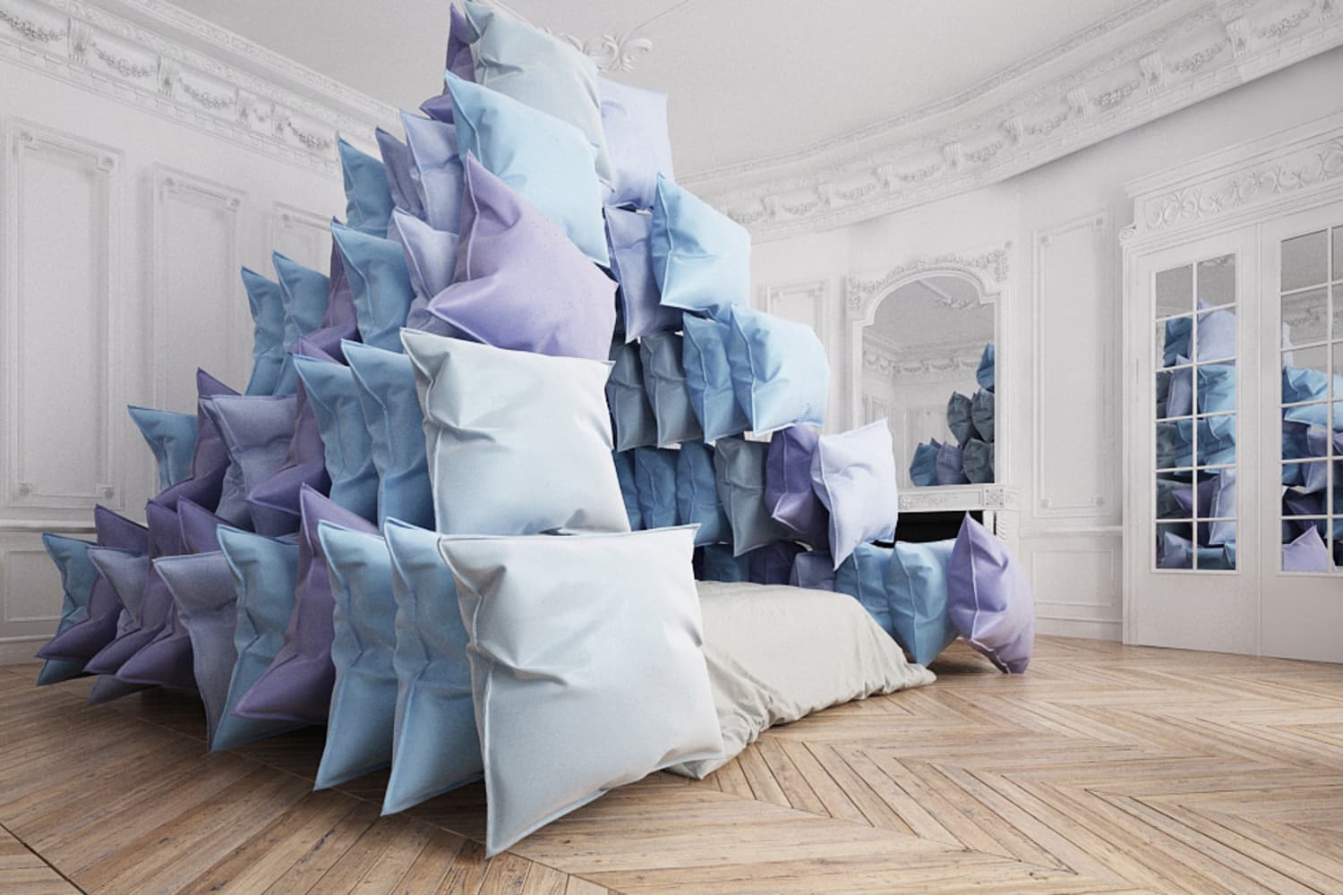 Pillow Sculpture Stay Home Covid Apartment Therapy