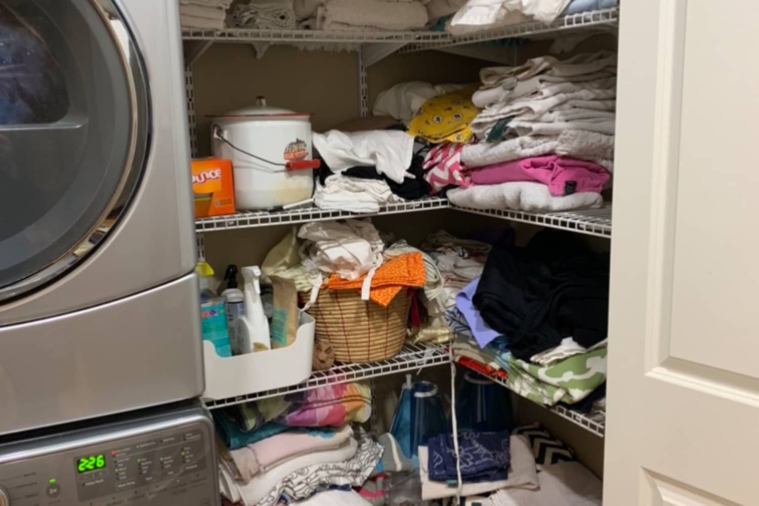 Before and After: A Laundry Closet Gets an Organizational Makeover ...