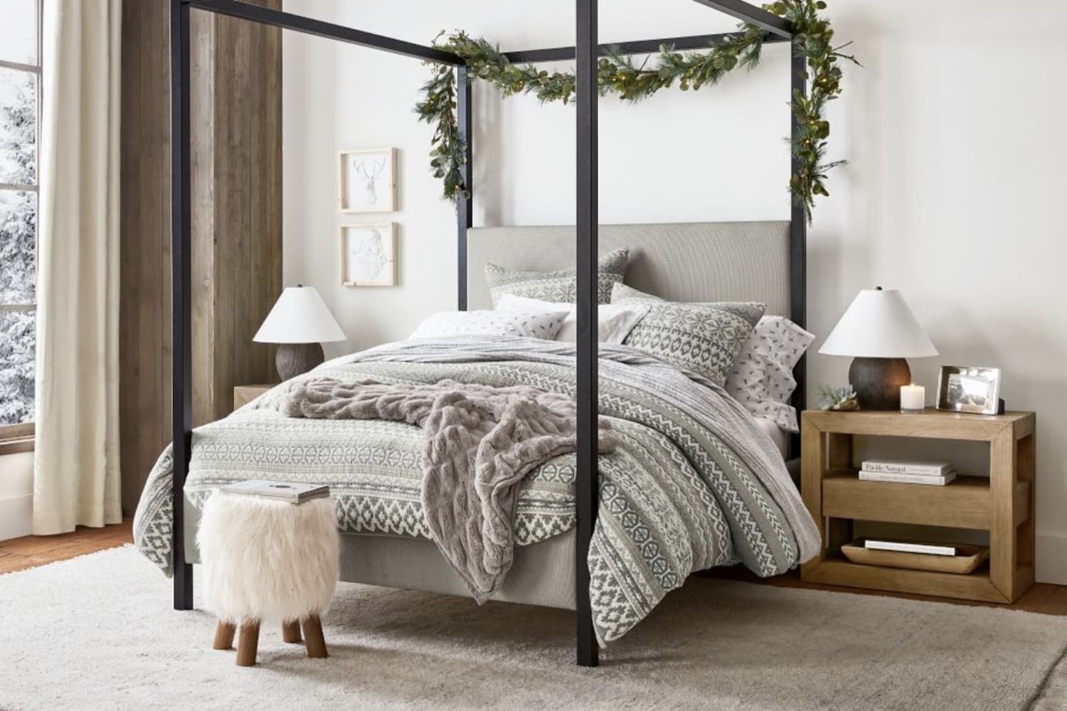 Pottery barn sales blankets faux fur