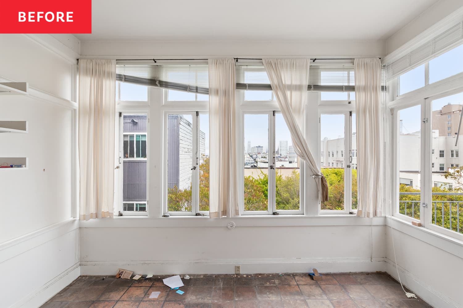 See How a Home Stager Gave This Dingy Alcove Space a Moody Makeover