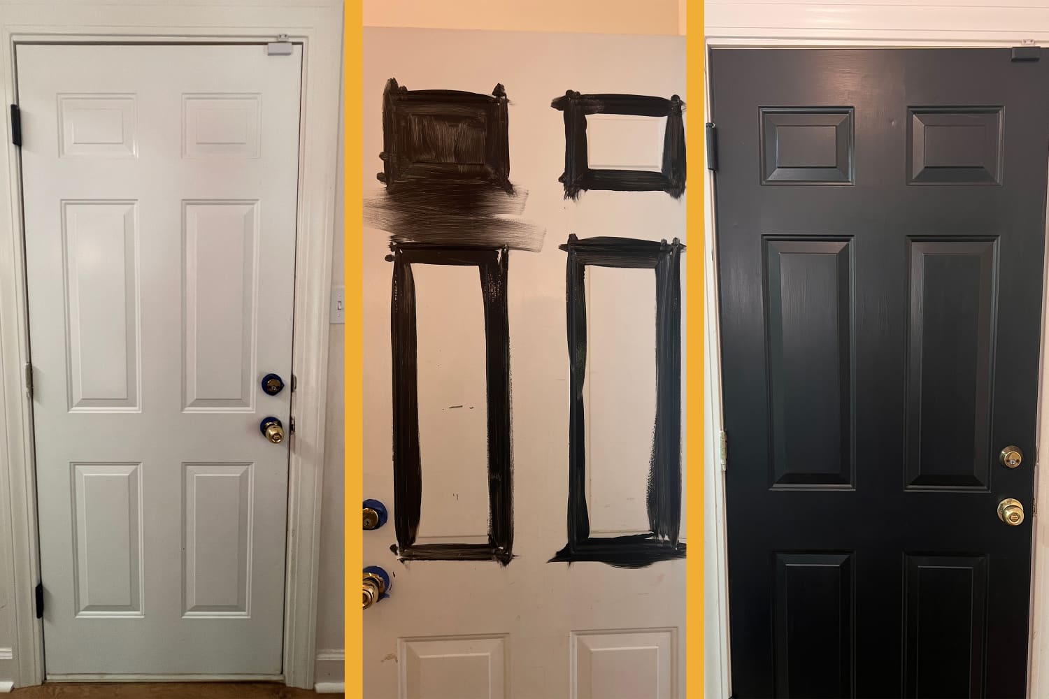 Black door white sale trim