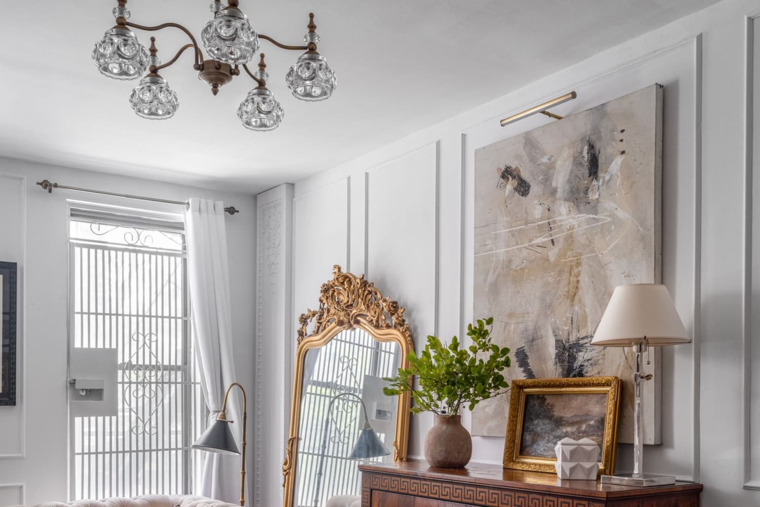 This Amazon Chandelier Gave My Living Room a Touch of Paris