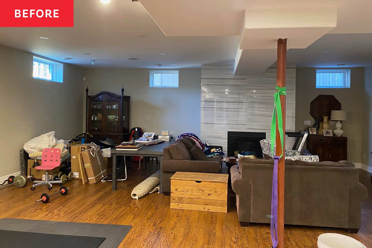 Before &amp; After: A Dark Basement Is Transformed Into a Bright Living ...