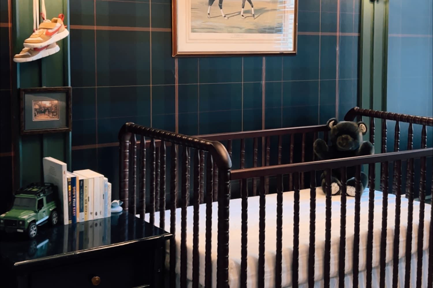 Plaid baby room on sale