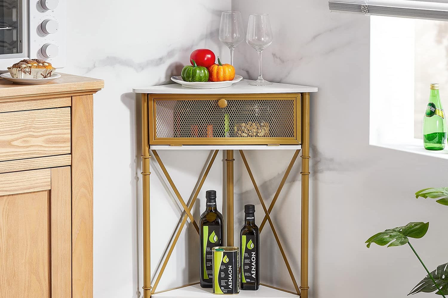 VECELO-Corner-Table-Flip-Door-