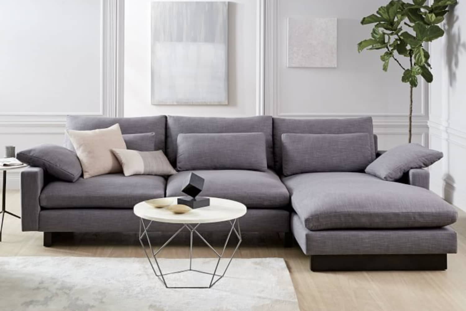 West elm sectional shop sofa bed