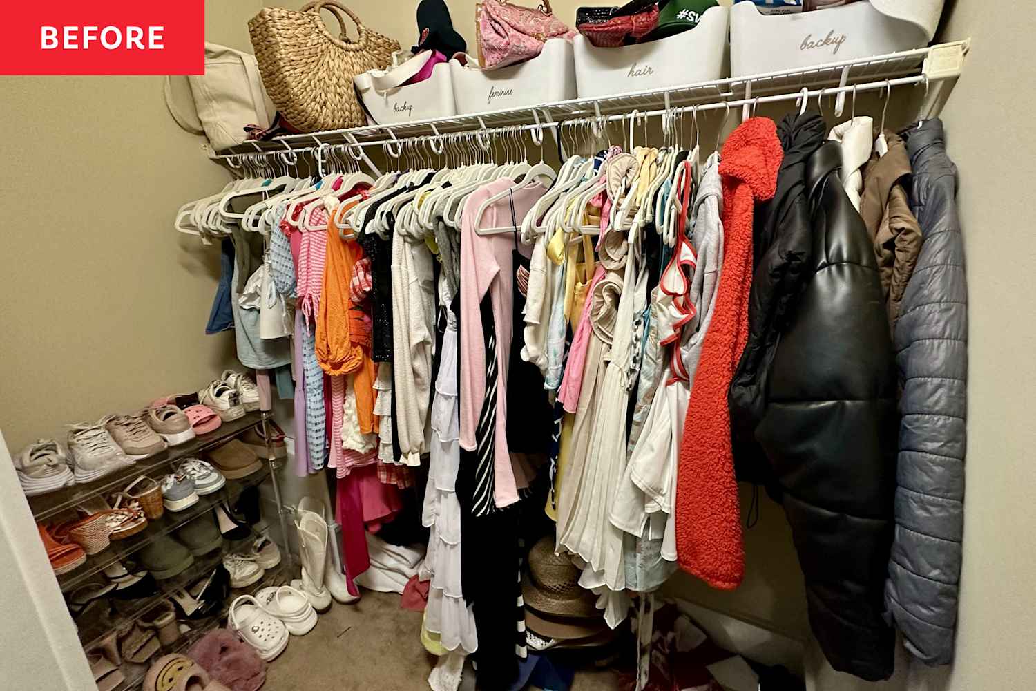 This Easy Closet Fix Will Add So Much Storage to a Packed Dorm Closet