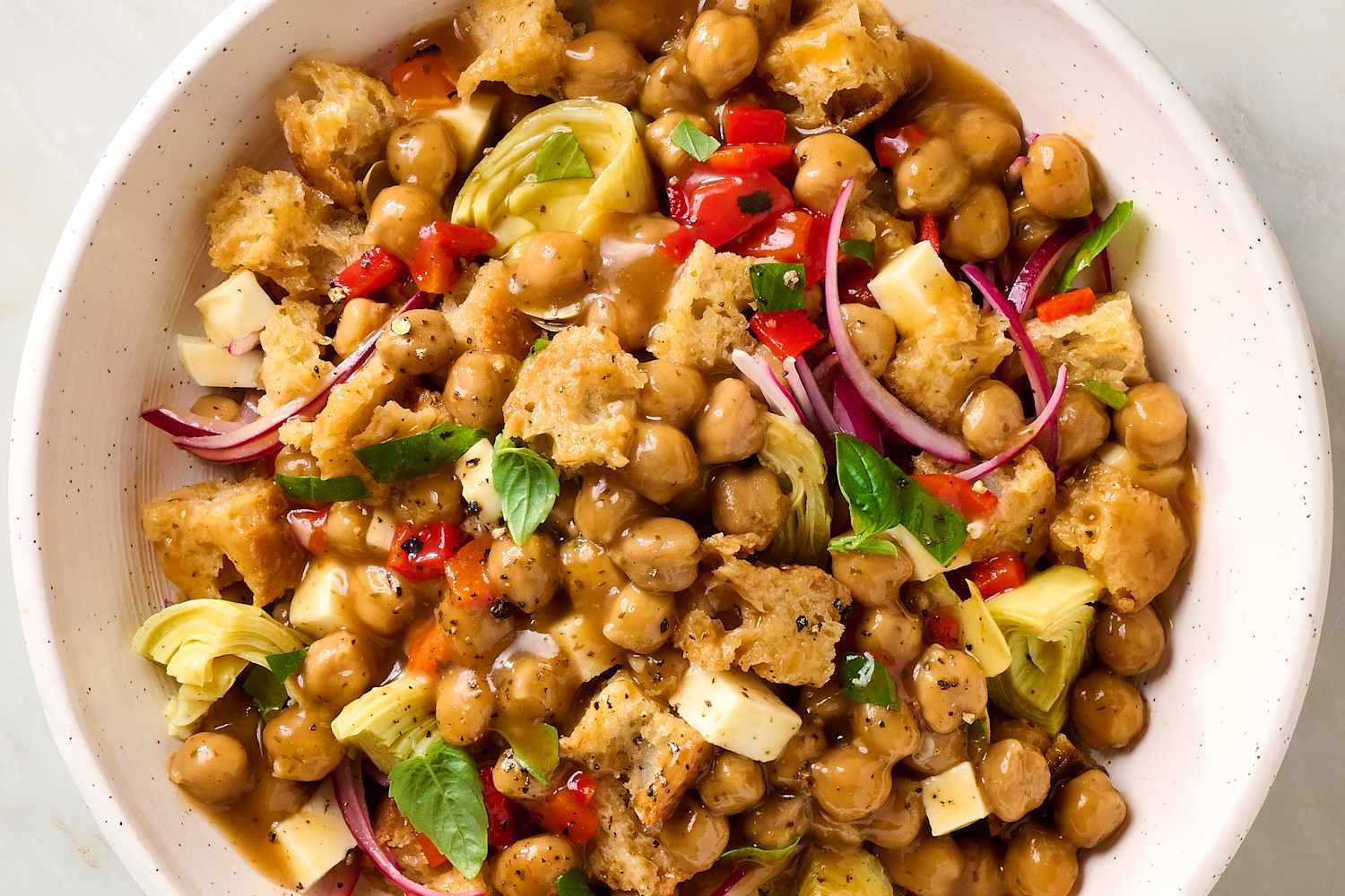 Tuscan Chickpea Panzanella Bowl