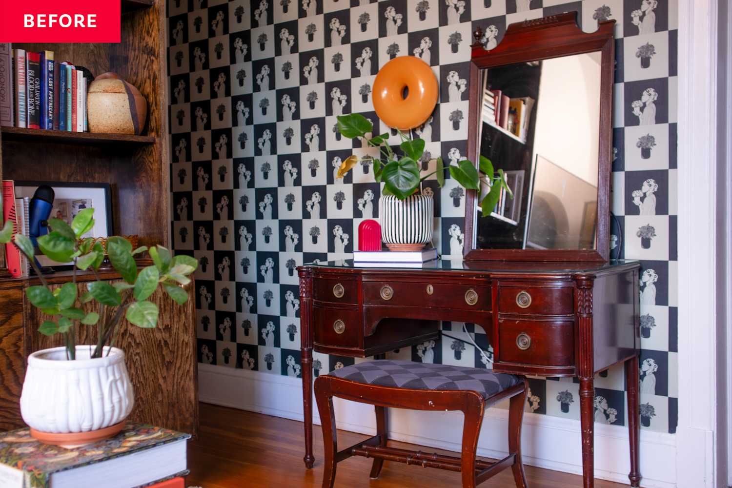 B&A: A Renter-Friendly (and Budget-Friendly) DIY Project with Bright Red Paint