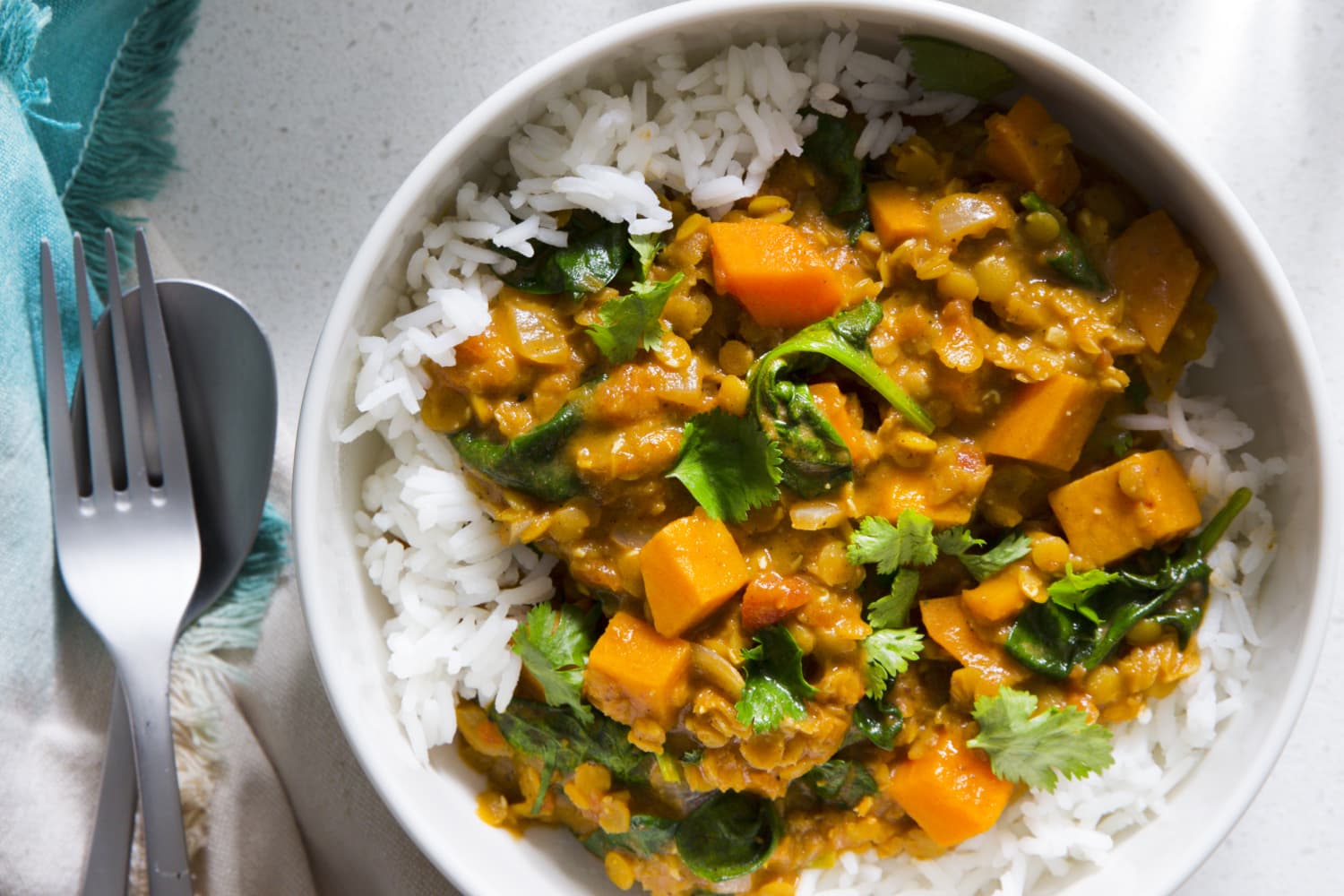 Lentil and Vegetable Coconut-Almond Curry Recipe | The Kitchn