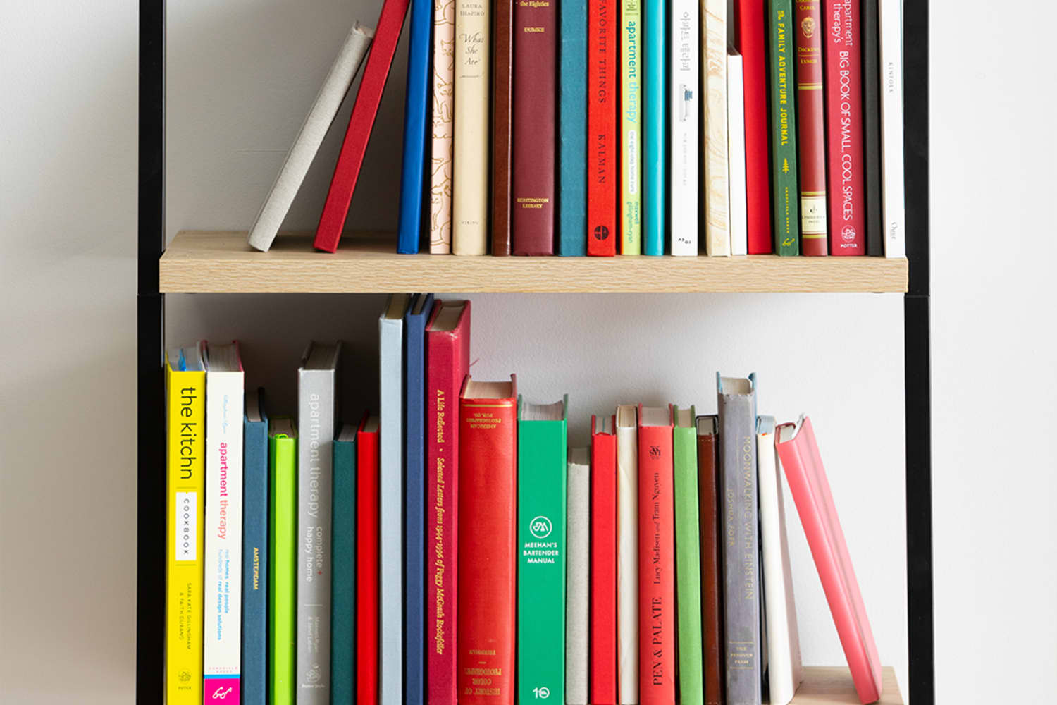 How to Decorate Your Bookshelf for the Holidays Apartment Therapy