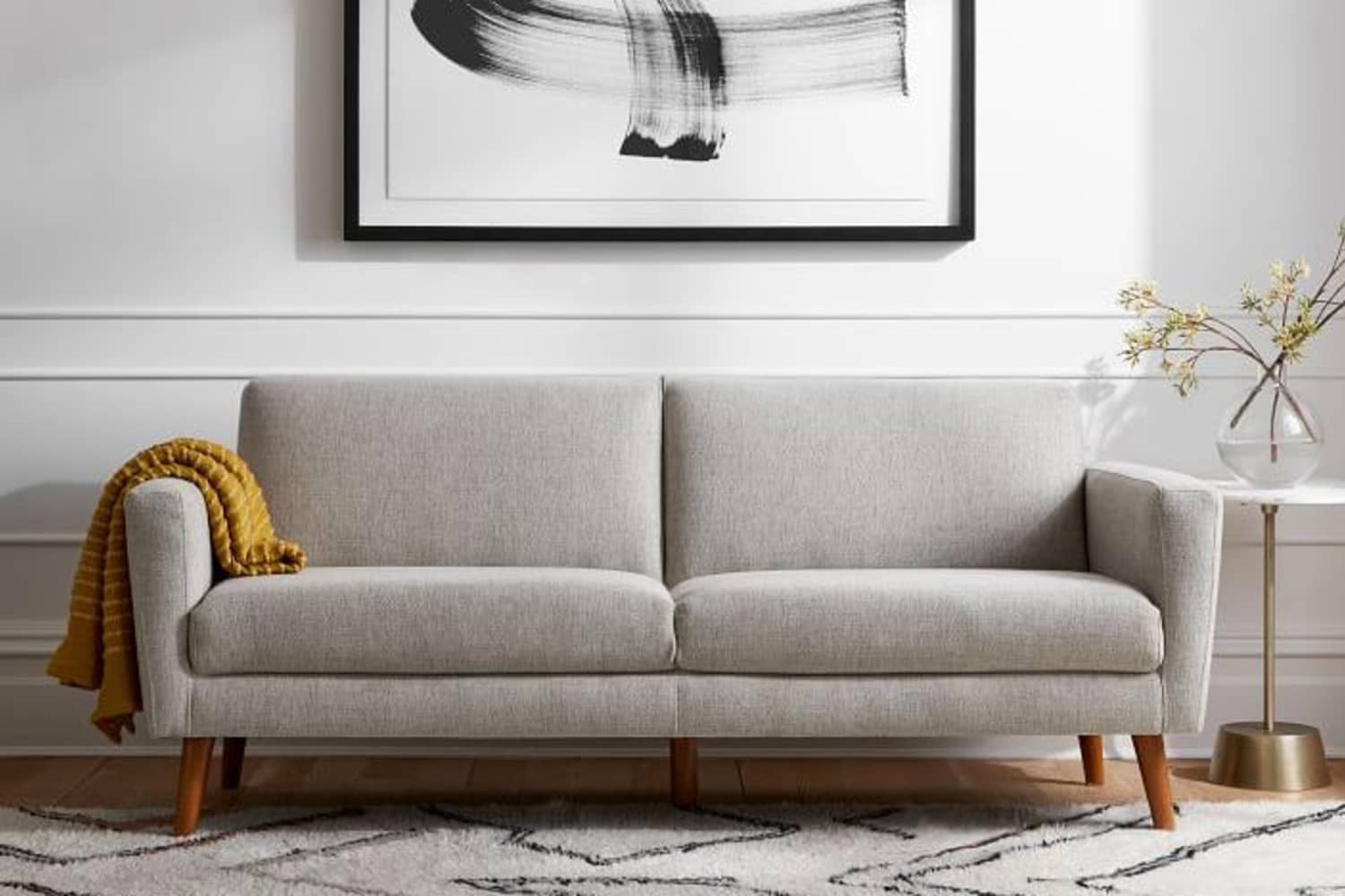 West elm mid century couch sales