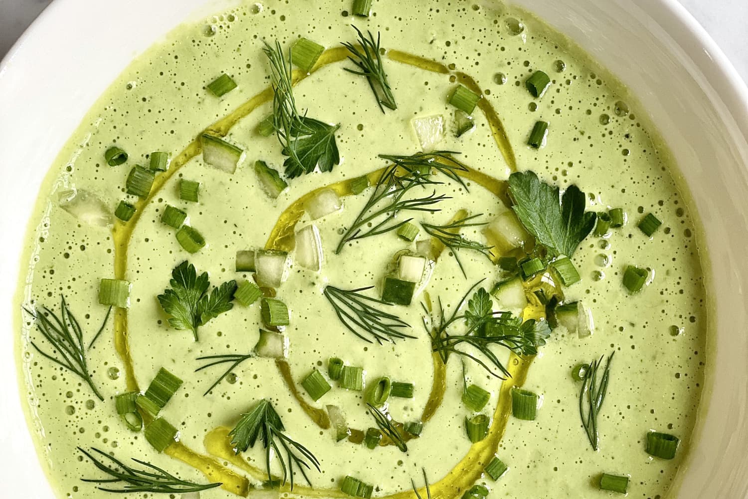 Cucumber, Yogurt, and Herb Soup
