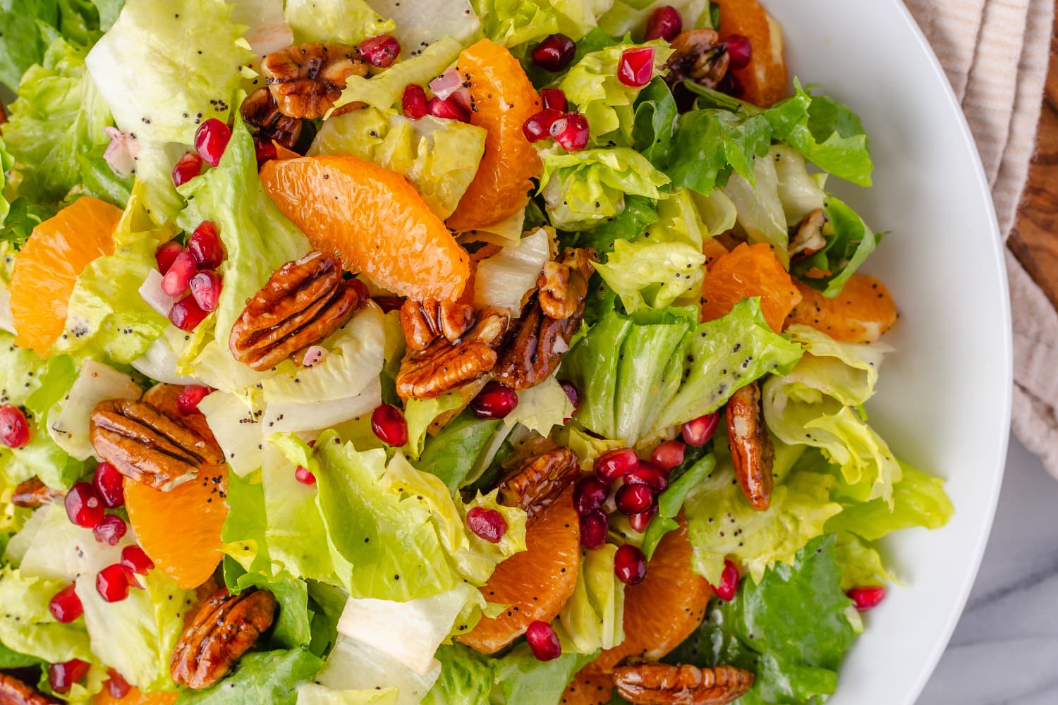 Mandarin Orange Salad with Pomegranates and Candied Pecans