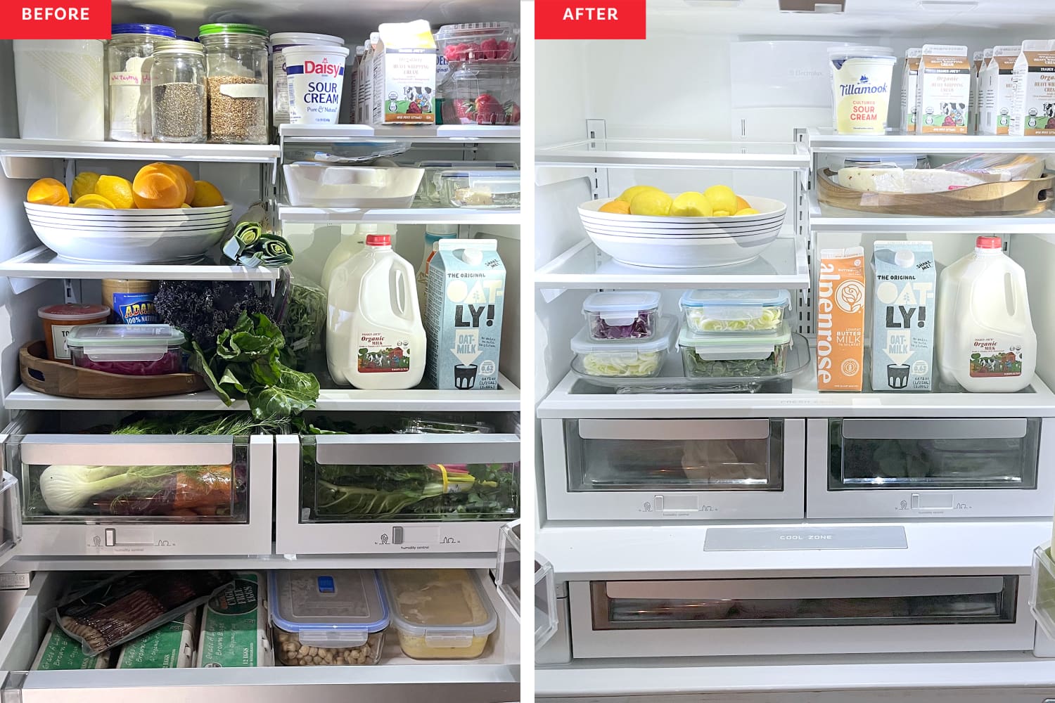 Thanks to This Pro Organizer’s Brilliant Tip, I Can Fit 3 Times as Much Food in My Fridge