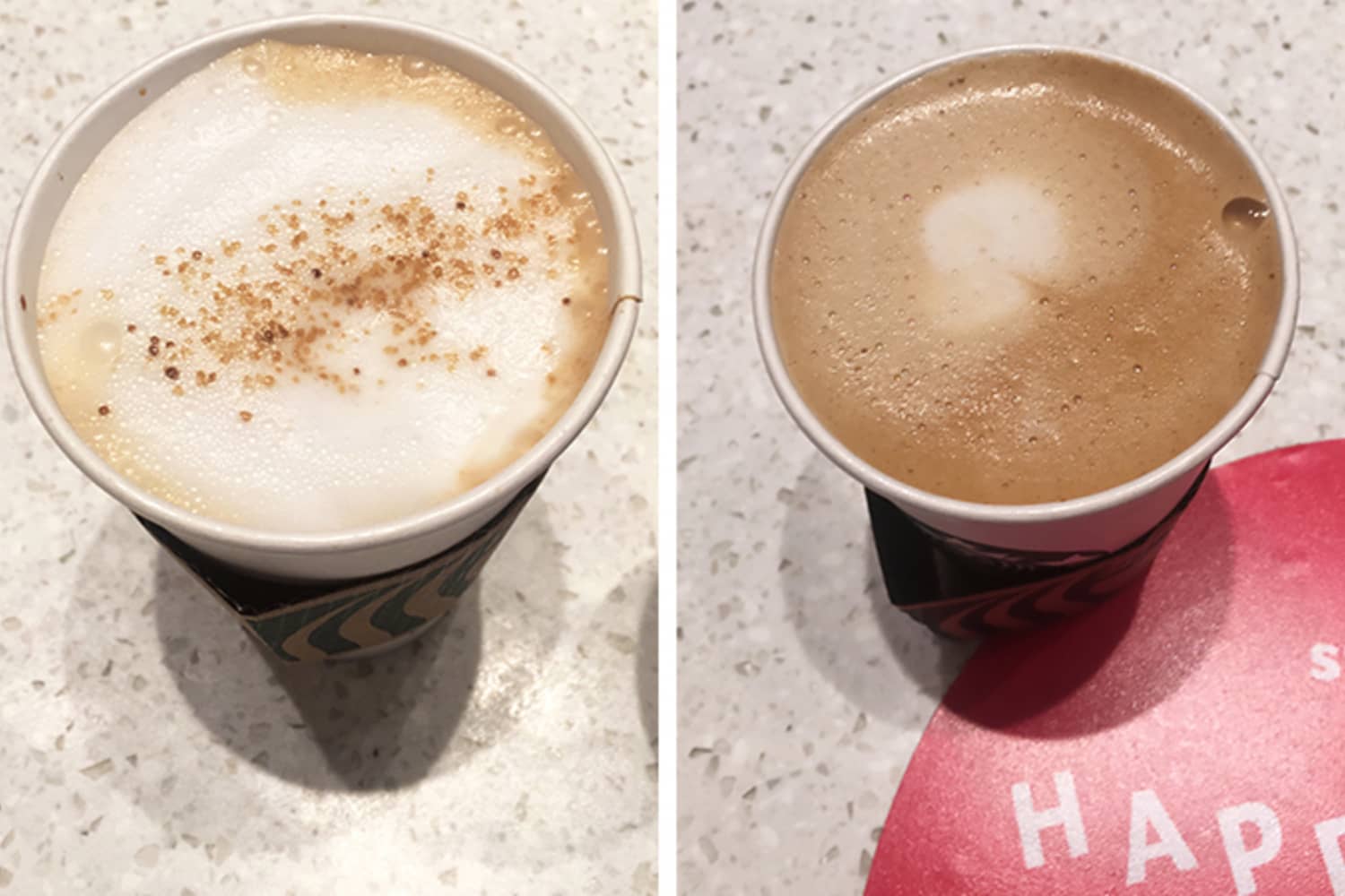 I Tried The Almondmilk Honey Flat White And The Coconutmilk Latte From Starbucks Kitchn