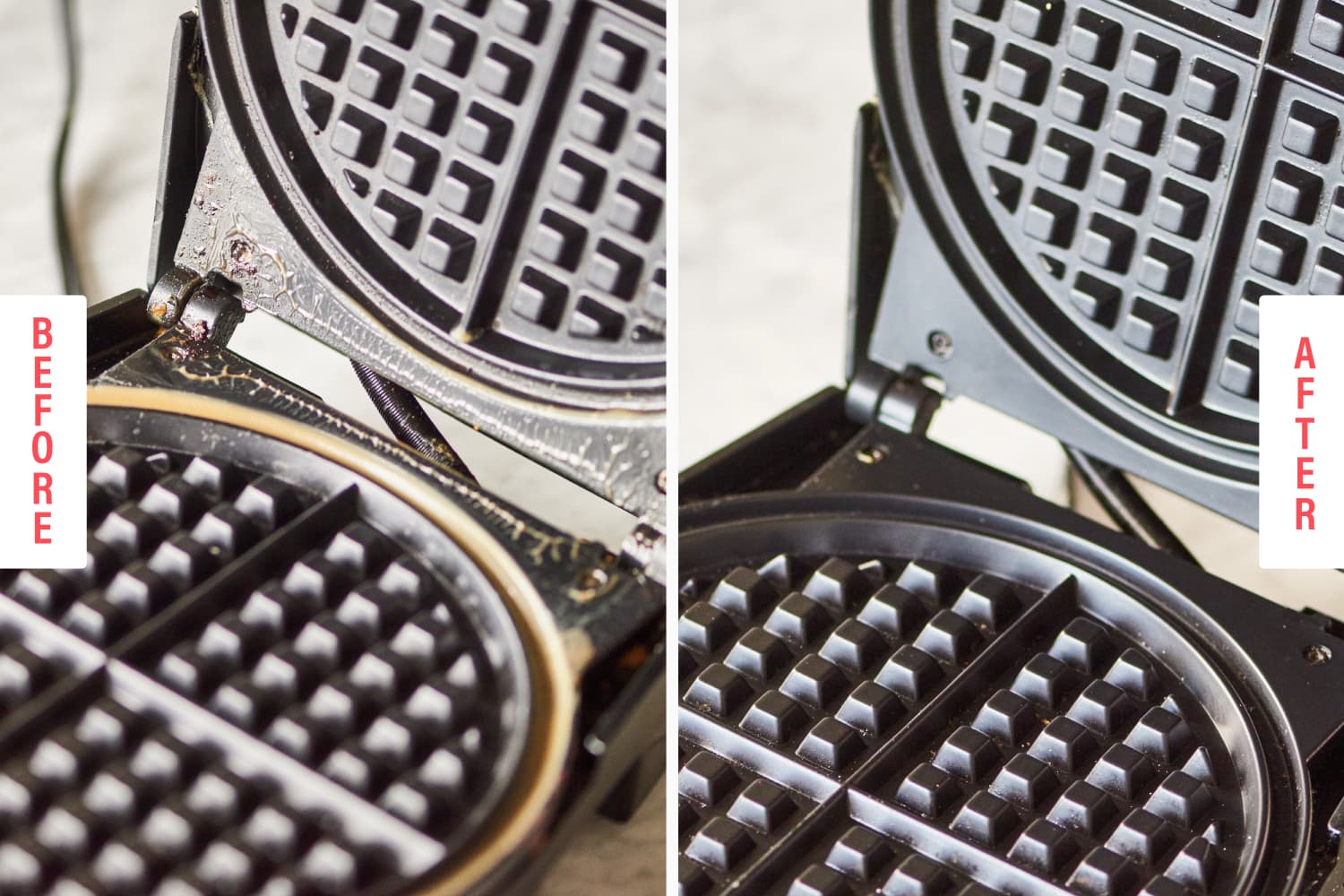 How To Clean a Waffle Iron with Non-Removable Plates - Simply Organized