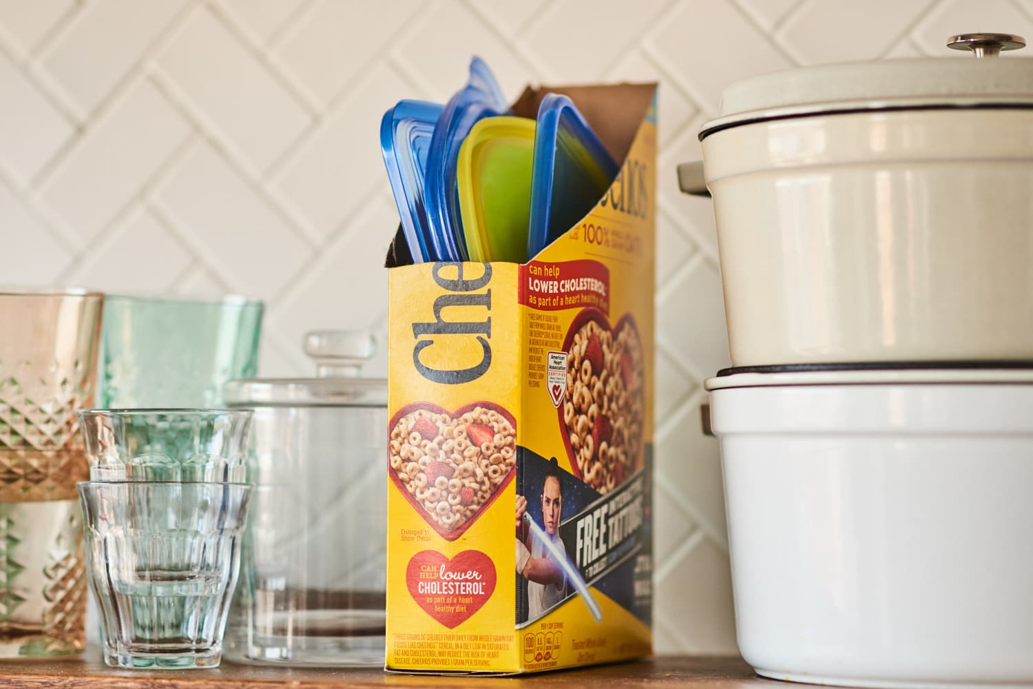 The DIY Cereal Box Hack That's Perfect For Organizing Tupperware