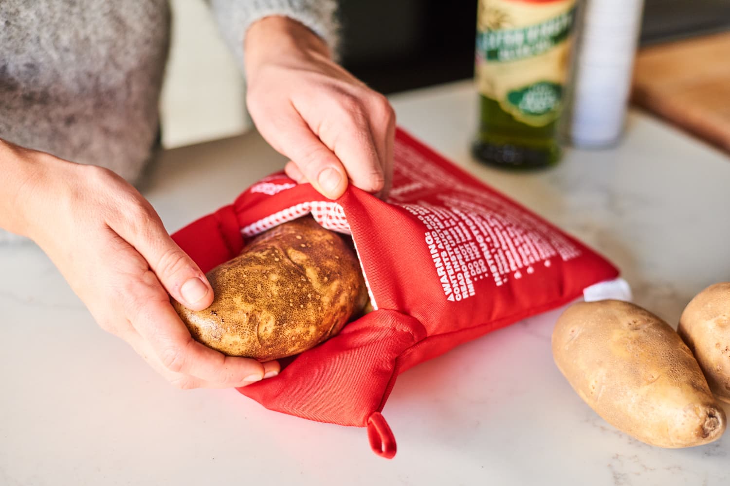 Red 4 Baked Potato Bag,You can Quickly get a Fresh and Delicious Baked Potato Saving Time and High Efficiency 