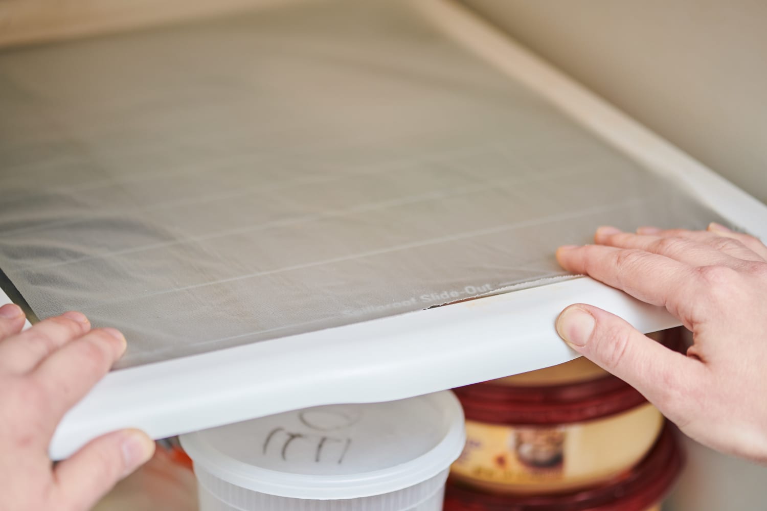 Lining Refrigerator Shelves With Drawer Liner - The Organized Mama