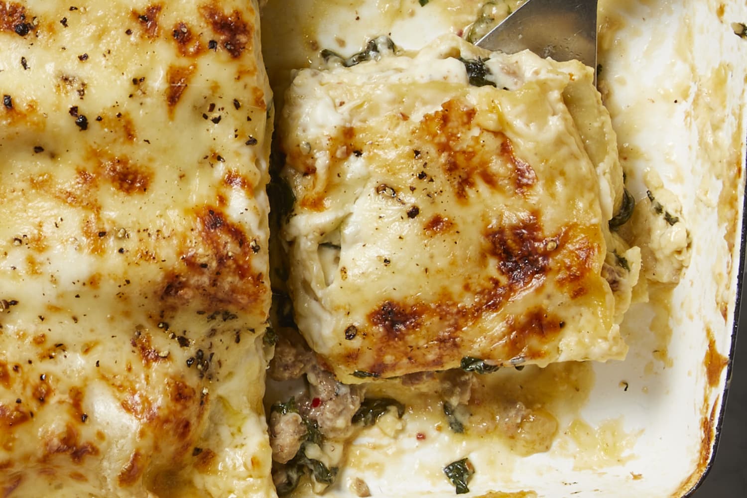 Extra-Cheesy White Lasagna Recipe (with Spinach) | The Kitchn